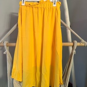 Yellow Hi Low Skirt